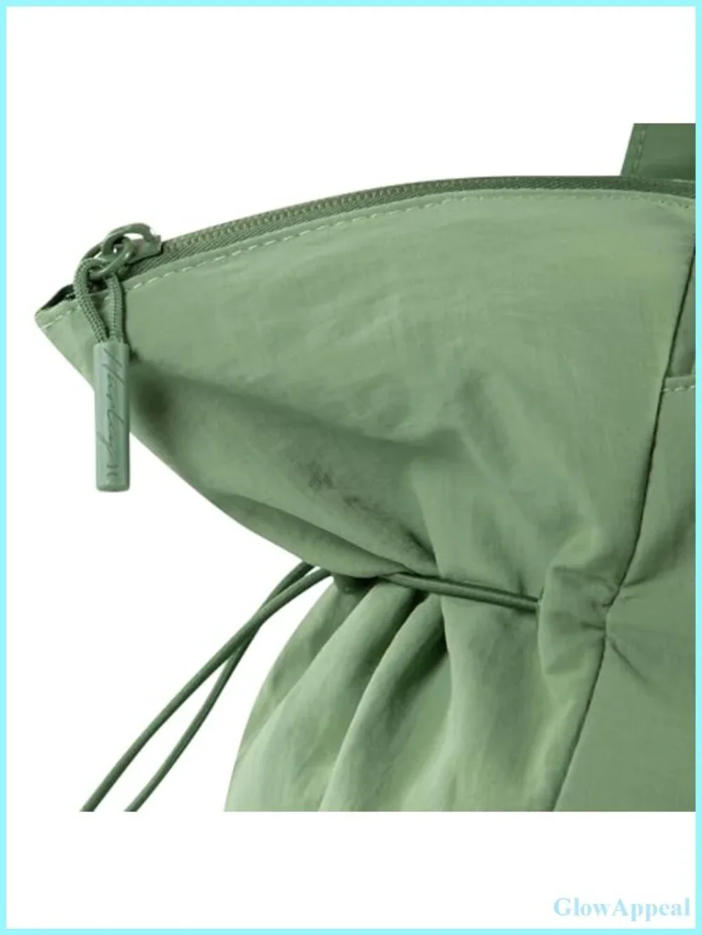 Nylon Tote Bag with Adjustable Crossbody Strap and Zipper Closure